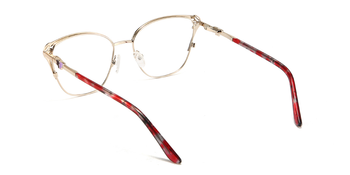 Zlatohnedá Karolina Okuliare - Cat Eye Glasses