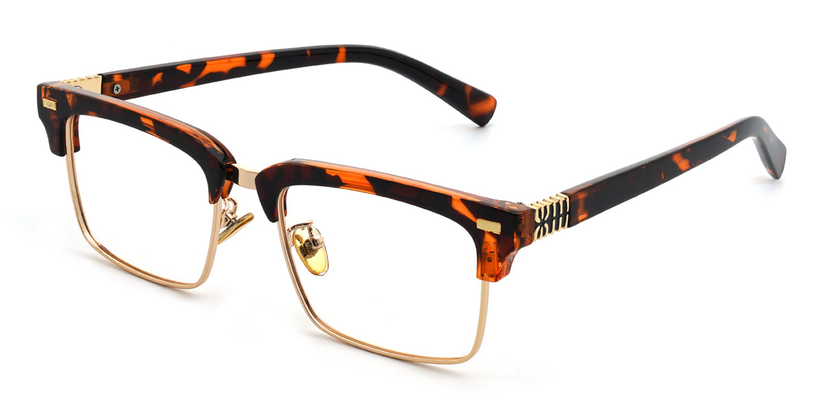 Tortoiseshell Rajveer Glasses - Rectangle Glasses
