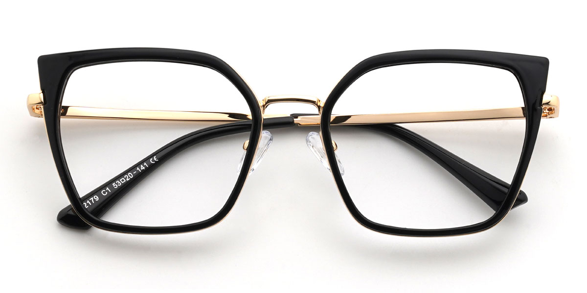 Black Karley Glasses - Square Glasses
