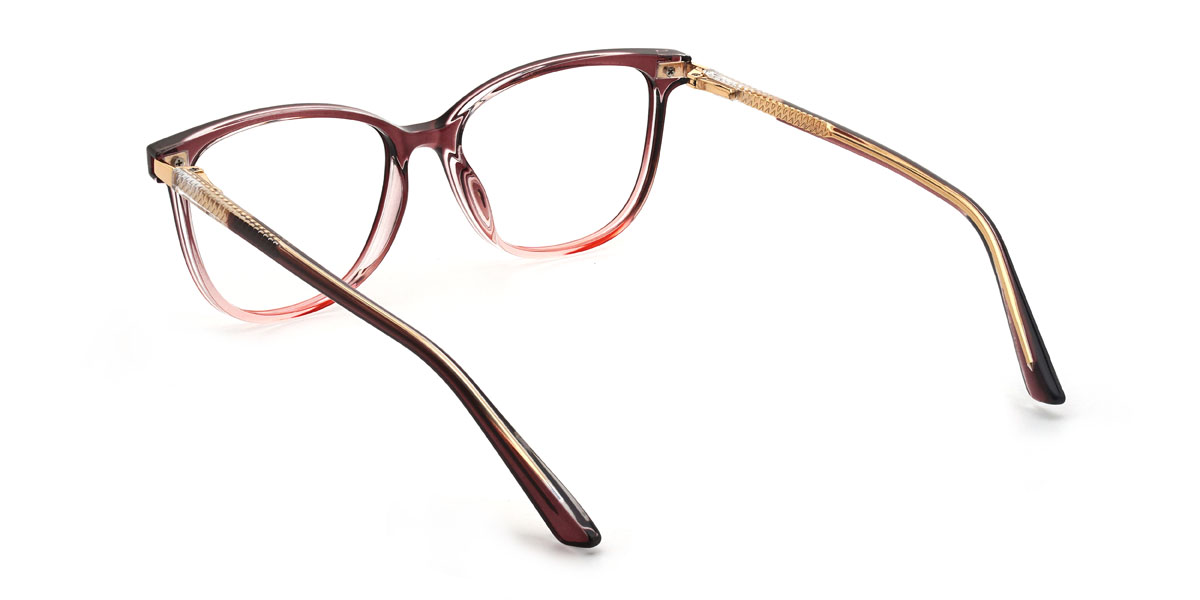 Gradient Red Nirvi Glasses - Rectangle Glasses
