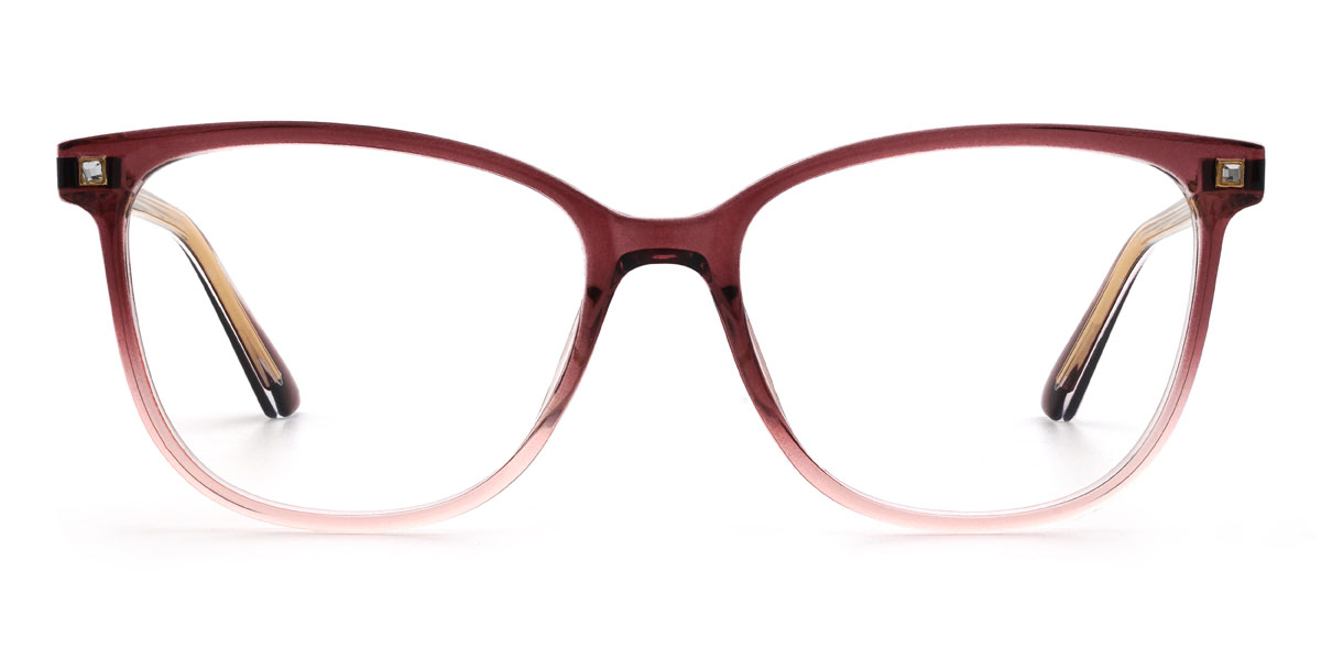 Gradient Red Nirvi - Rectangle Glasses