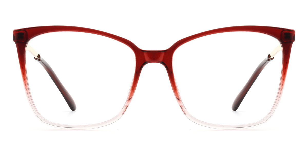 Gradient Red Ishara Glasses - Cat Eye Glasses