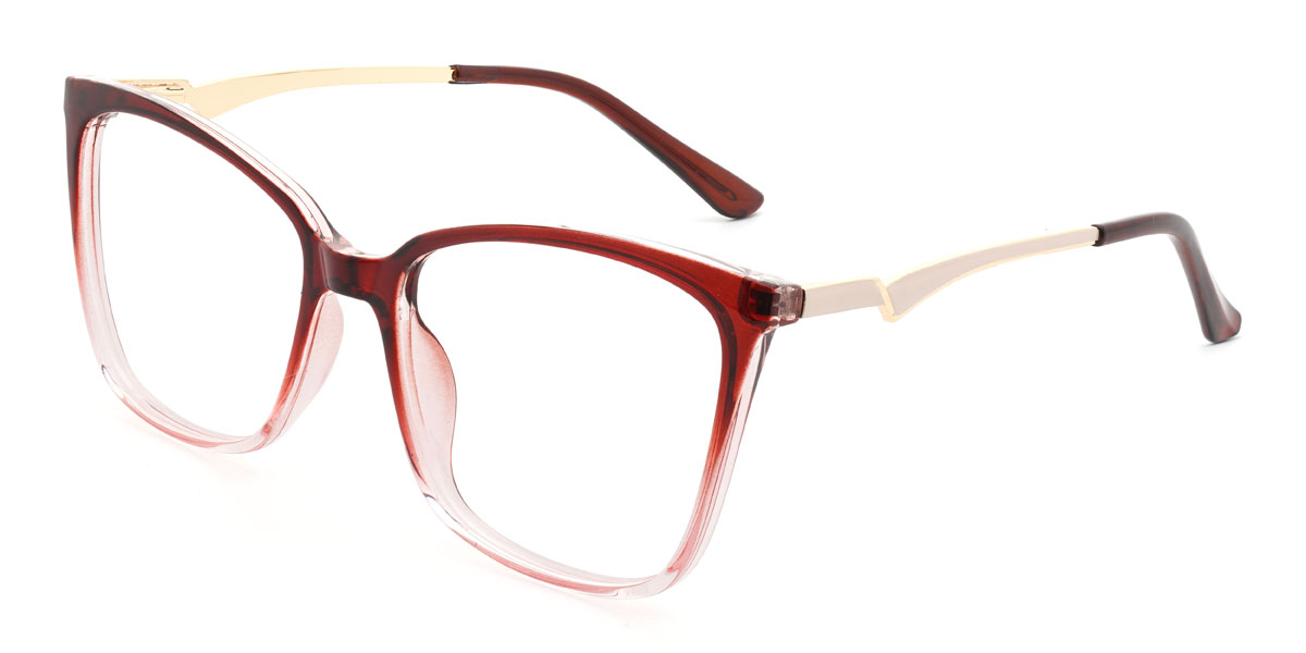 Gradient Red Ishara Glasses - Cat Eye Glasses