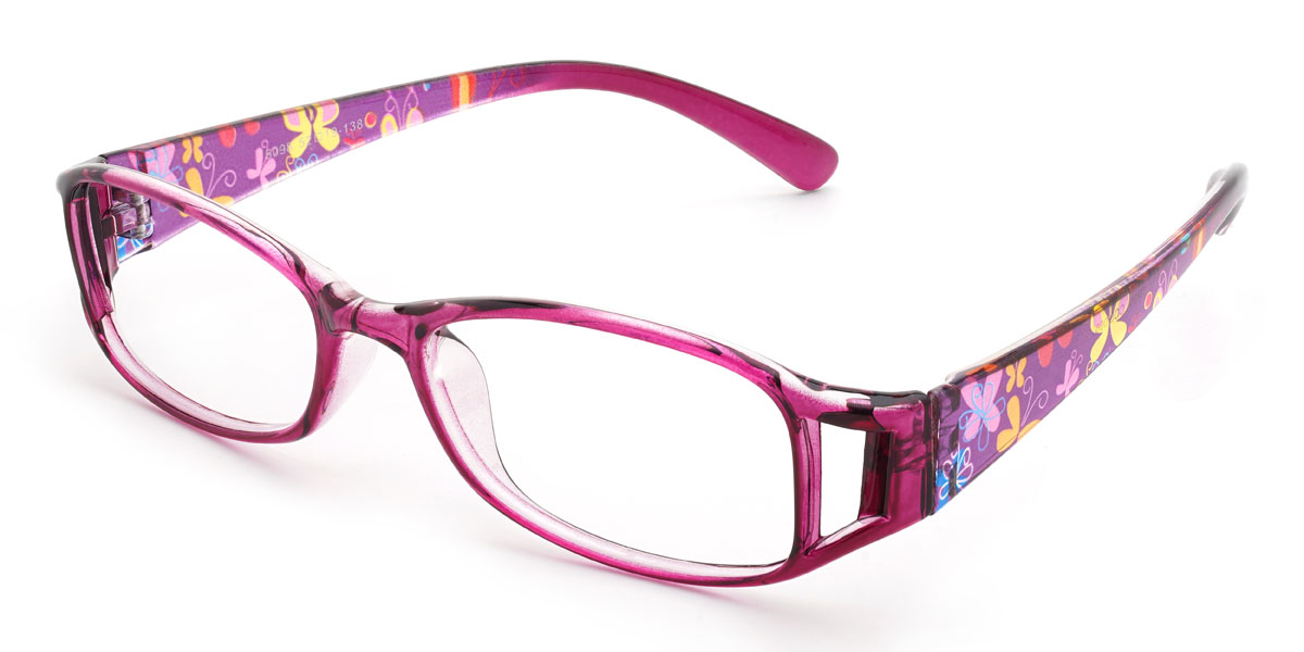 Purple Khaleel Glasses - Rectangle Glasses