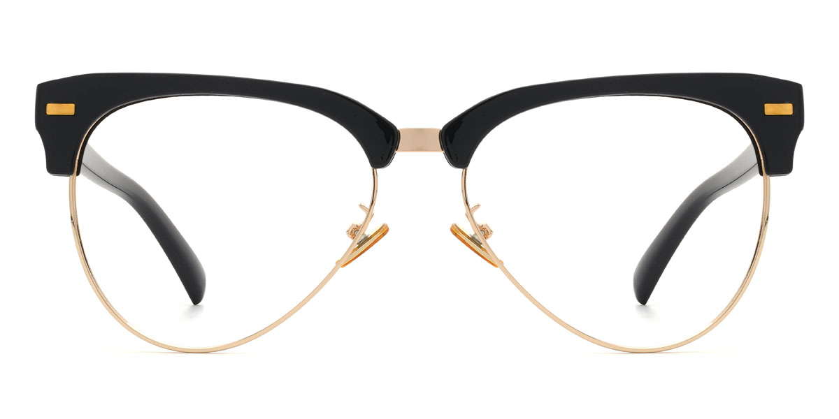 Gold Black Jassim - Oval Glasses