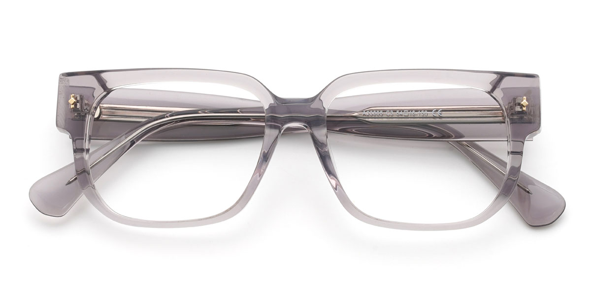 Clear Grey Lethabo Glasses - Rectangle Glasses