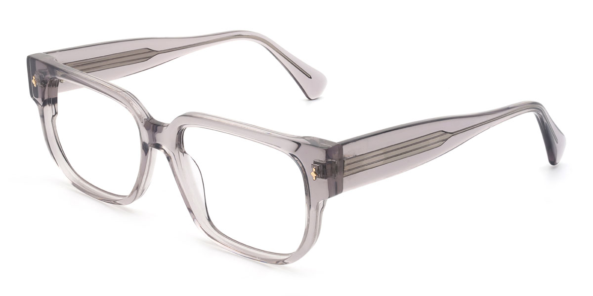 Clear Grey Lethabo Glasses - Rectangle Glasses