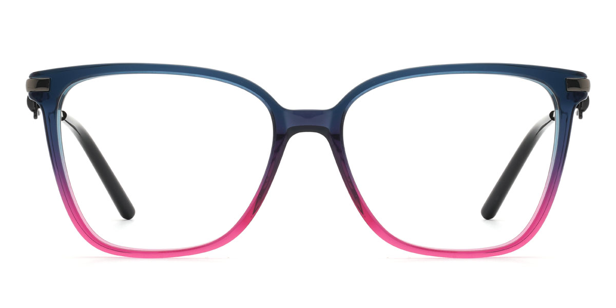 Blue Pink Riddhi Glasses - Rectangle Glasses