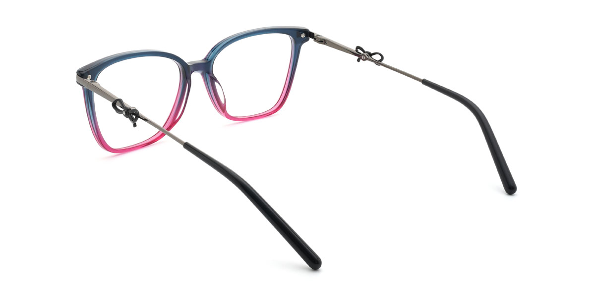 Blue Pink Riddhi Glasses - Rectangle Glasses