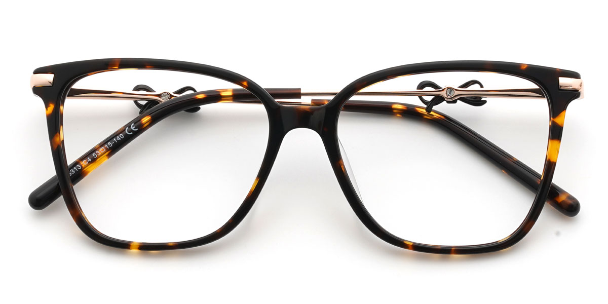 Tortoiseshell Riddhi Glasses - Rectangle Glasses