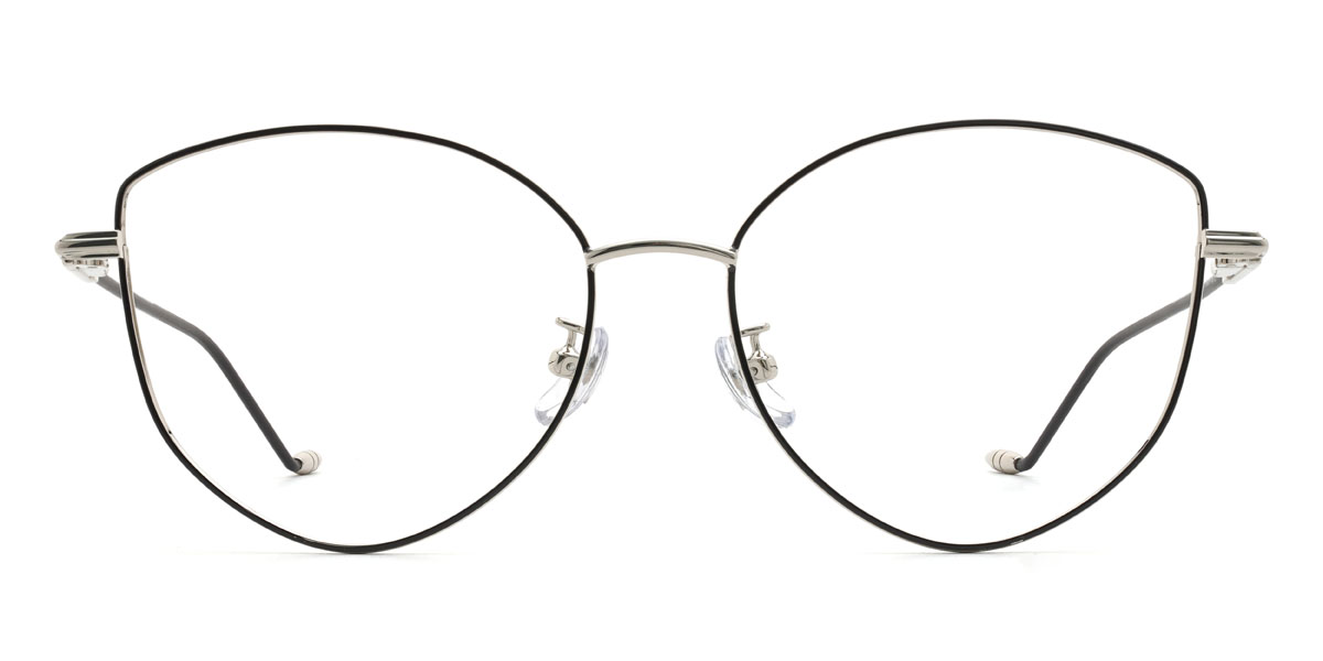 Black Silver Ariadna Glasses - Cat Eye Glasses