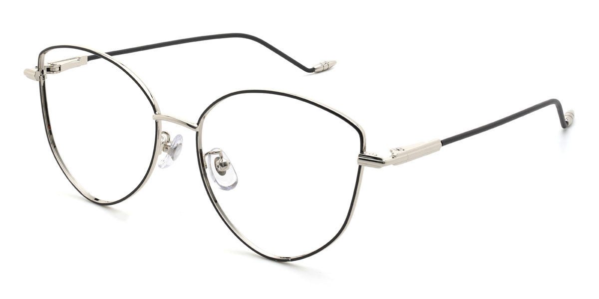 Black Silver Ariadna Glasses - Cat Eye Glasses