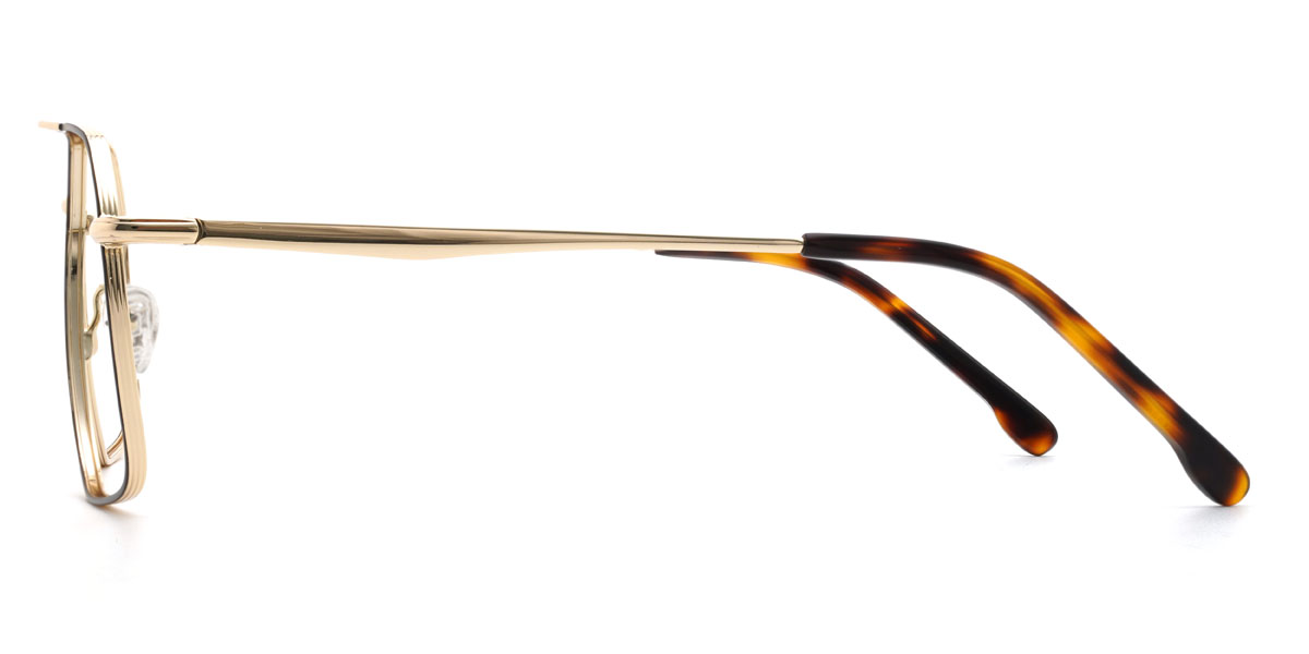 Gold Schwarz Ghazal Brille - Aviator Glasses