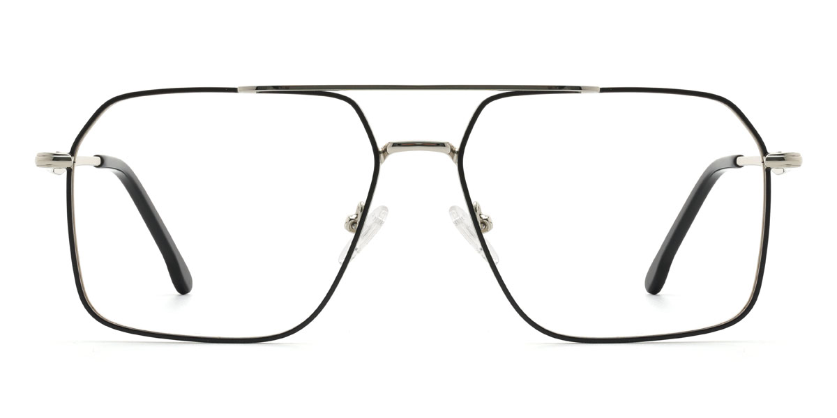 Fekete ezüst Ghazal Szemüveg - Aviator Glasses