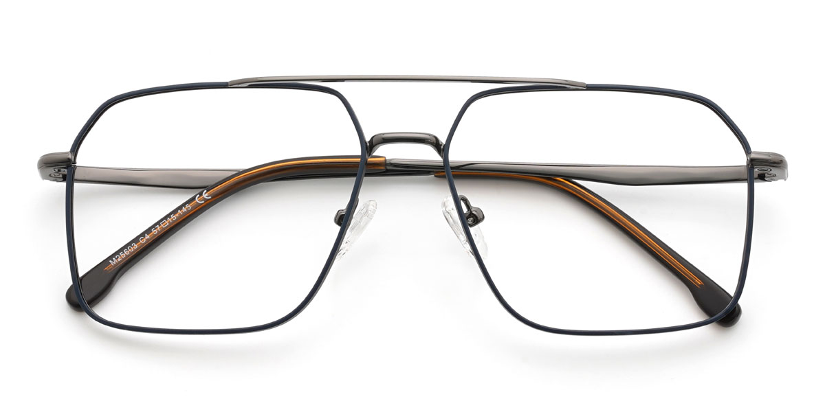 Navy Ghazal Glasses - Aviator Glasses