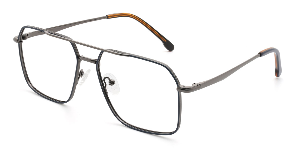Navy Ghazal Glasses - Aviator Glasses