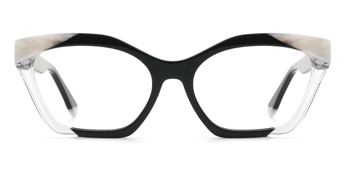 Fekete átlátszó Nabeel - Rectangle Glasses