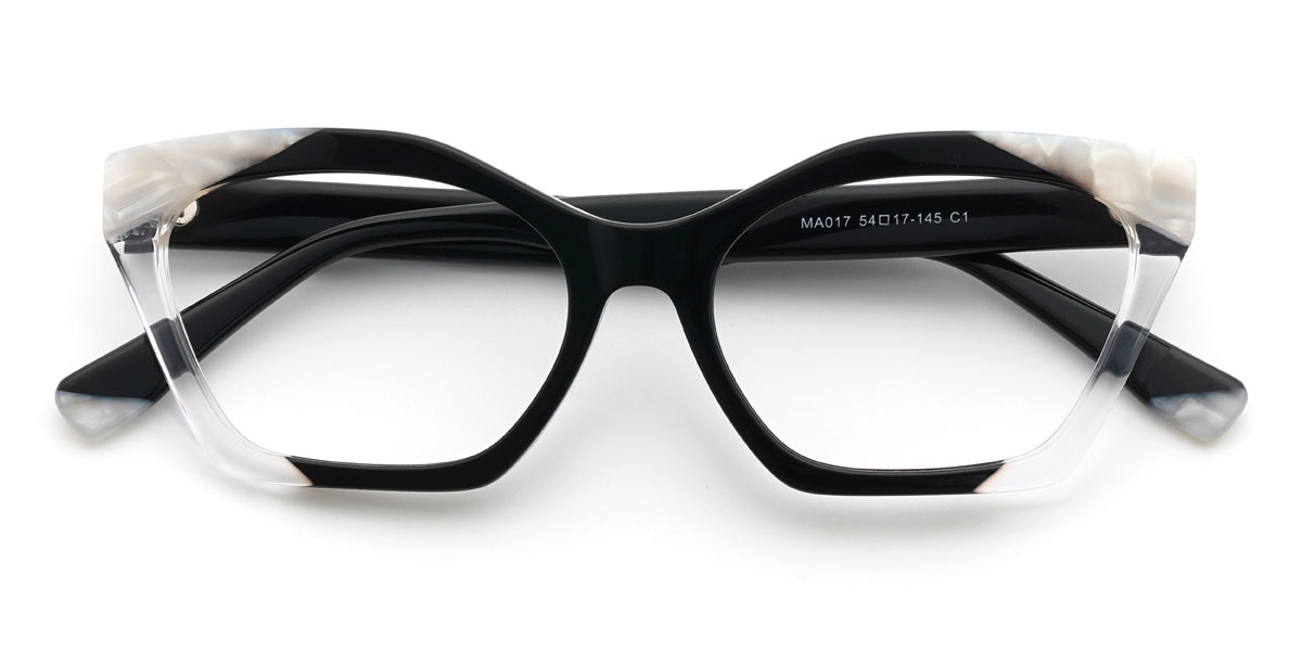 Fekete átlátszó Nabeel Szemüveg - Rectangle Glasses