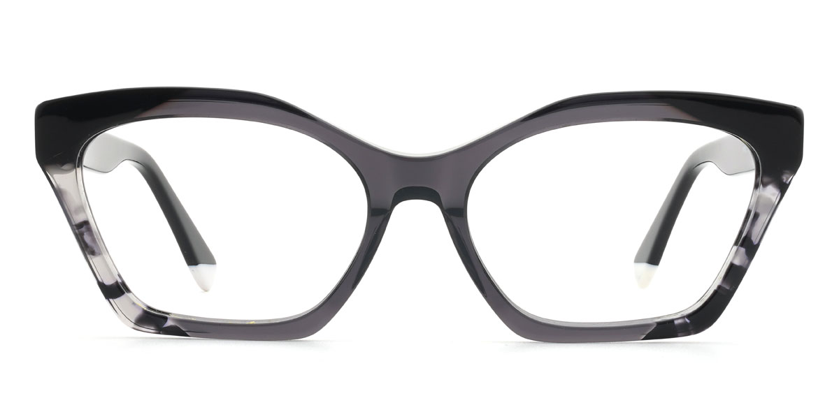 Black Black Tortoiseshell Nabeel Glasses - Rectangle Glasses
