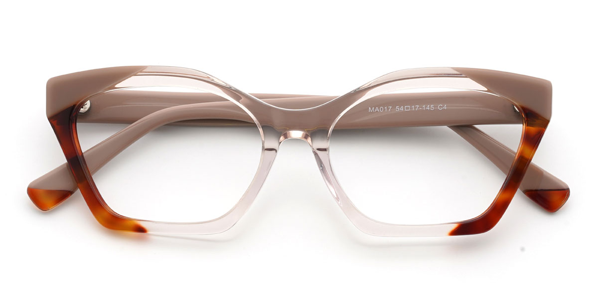 Champagner Schildpatt Nabeel Brille - Rectangle Glasses