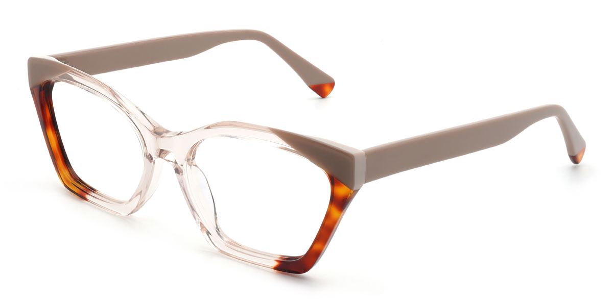 Champagner Schildpatt Nabeel Brille - Rectangle Glasses