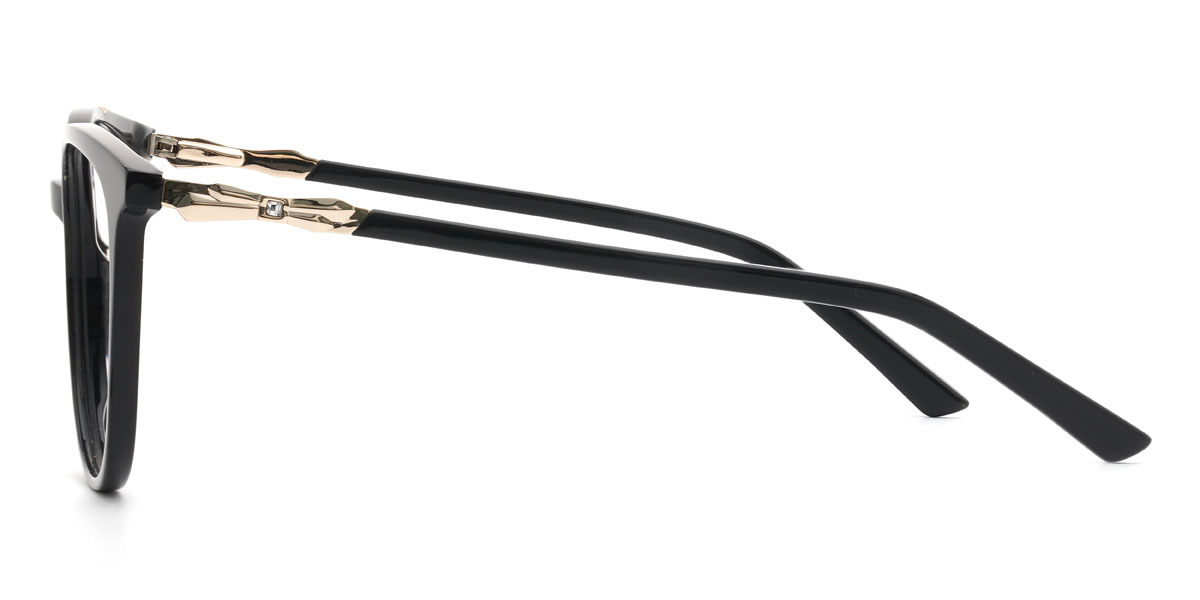 Black Kourtney Glasses - Oval Glasses