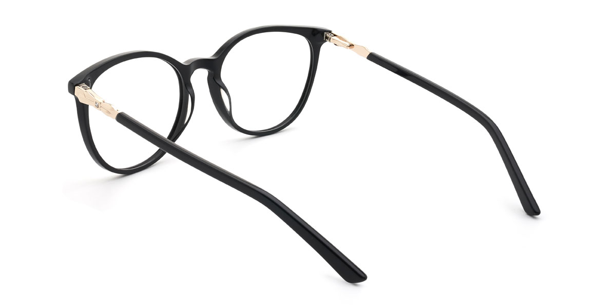 Black Kourtney Glasses - Oval Glasses