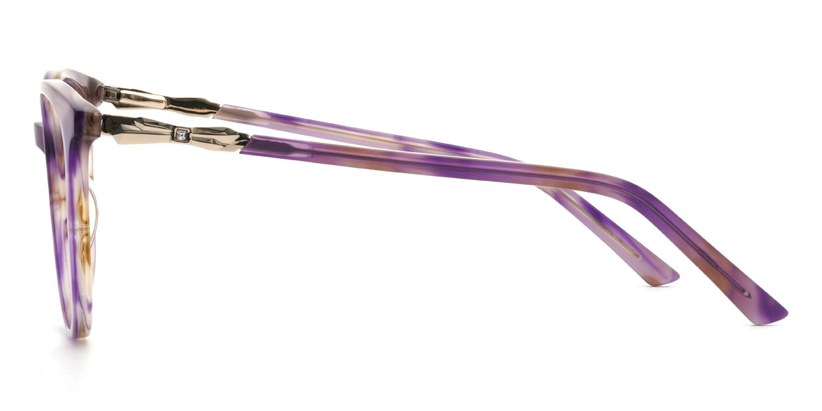 Purple Tortoiseshell Kourtney Glasses - Oval Glasses