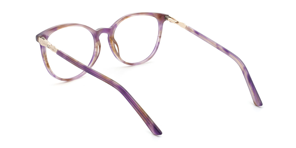 Purple Tortoiseshell Kourtney Glasses - Oval Glasses
