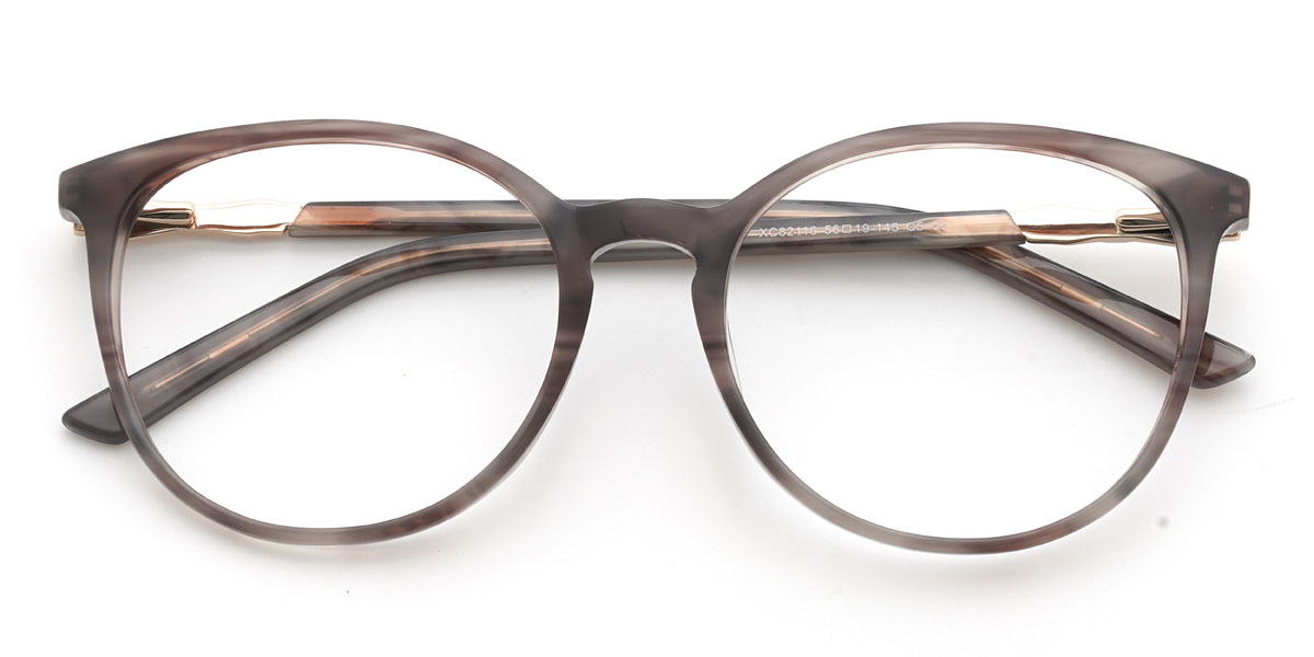 Grey Kourtney Glasses - Oval Glasses