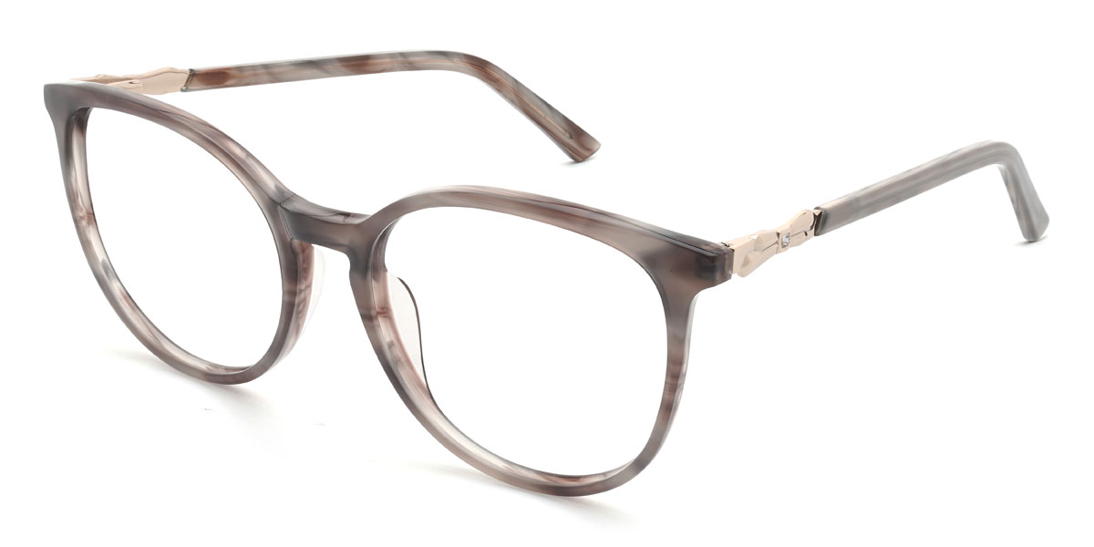 Grey Kourtney Glasses - Oval Glasses