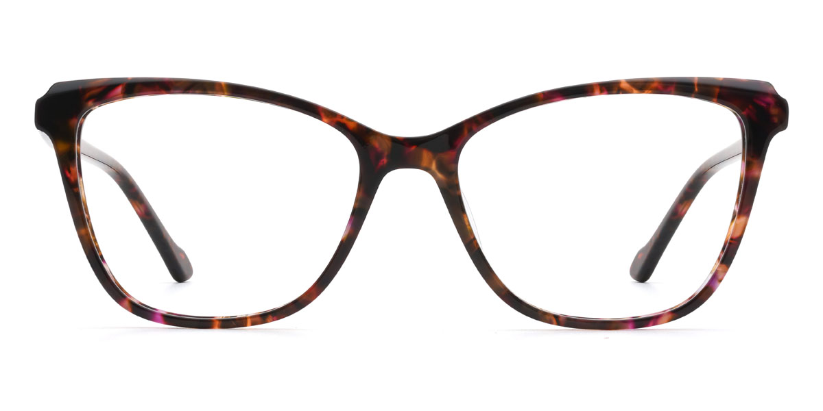 Red Tortoiseshell Prudence Glasses - Rectangle Glasses