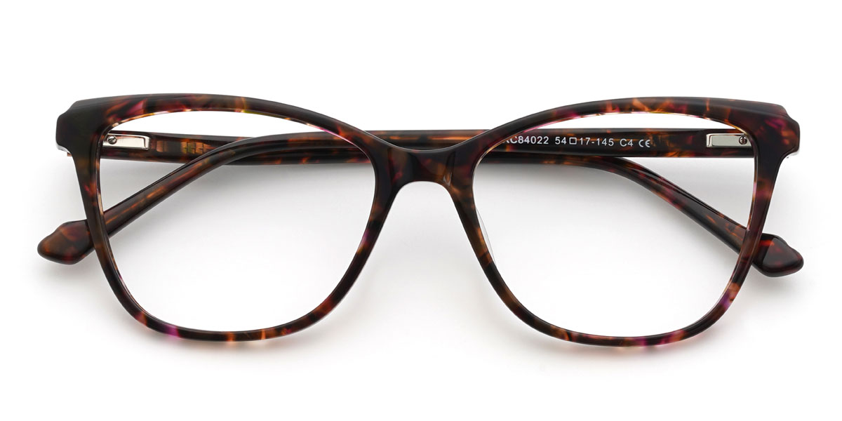 Red Tortoiseshell Prudence Glasses - Rectangle Glasses