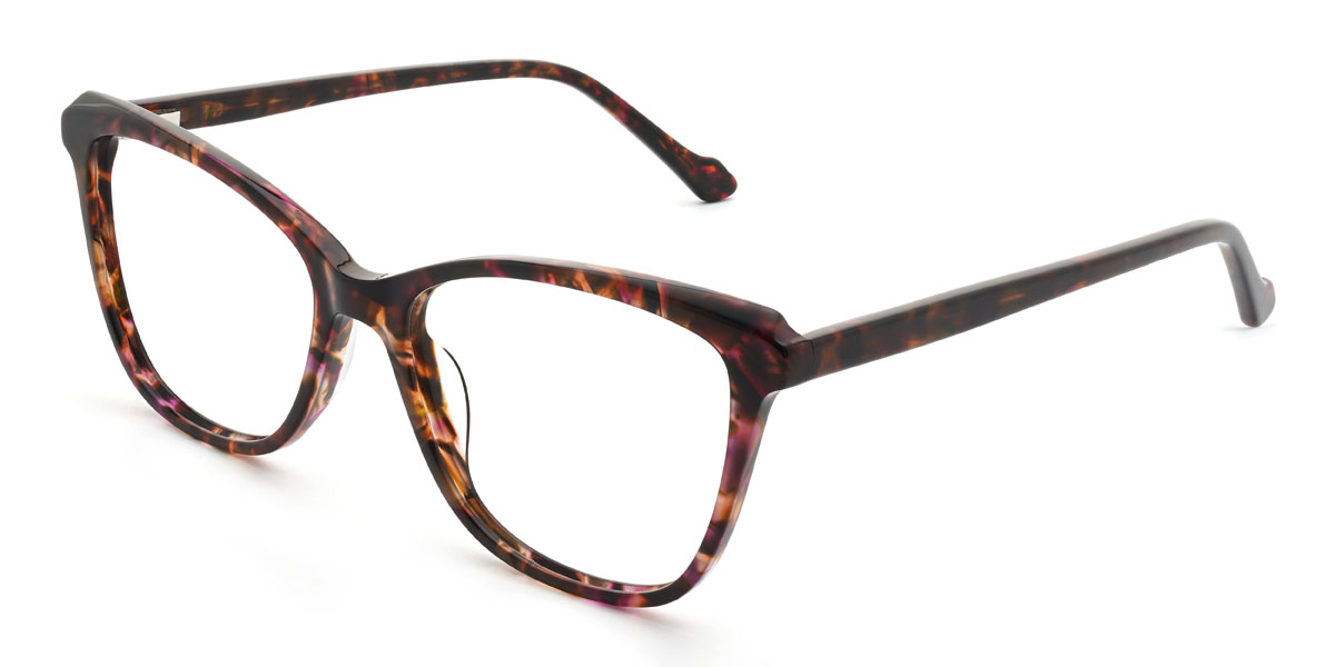 Red Tortoiseshell Prudence Glasses - Rectangle Glasses