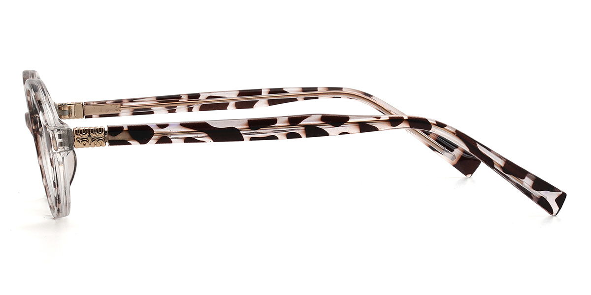 Grey Stripe Andrea Glasses - Oval Glasses