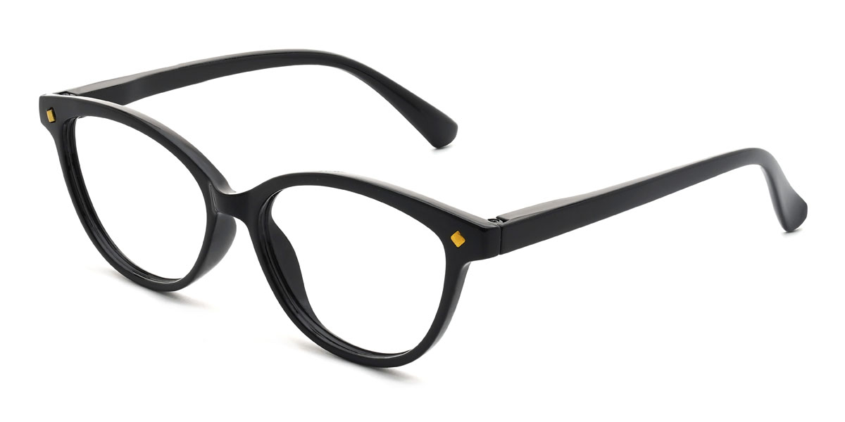 Preto Keelan Óculos - Cat Eye Glasses