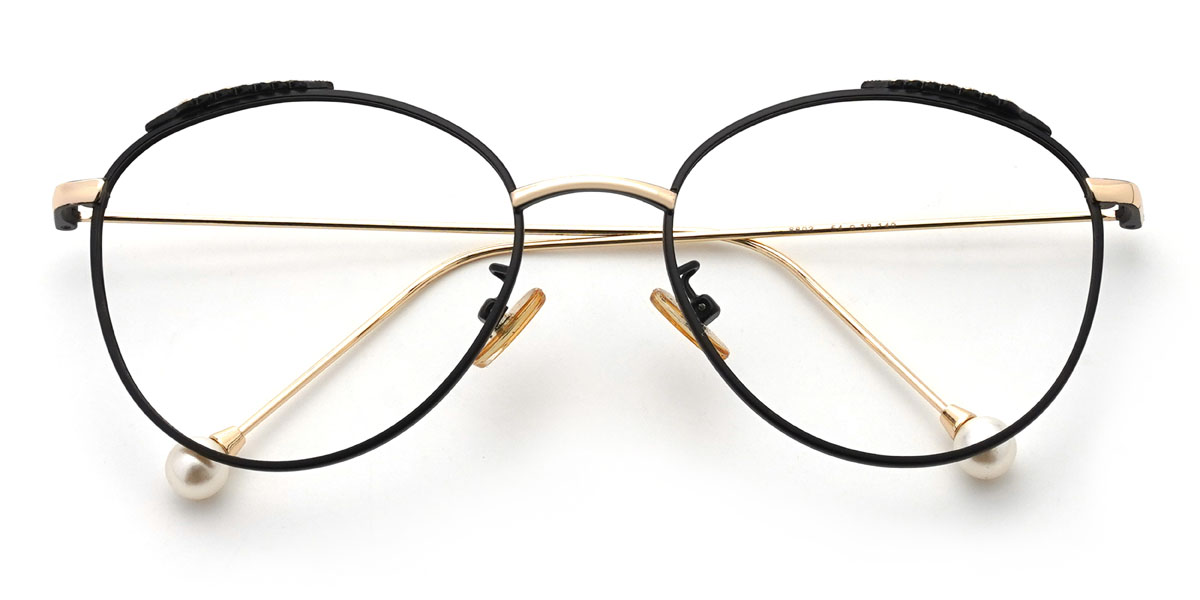 Black Naeem Glasses - Round Glasses