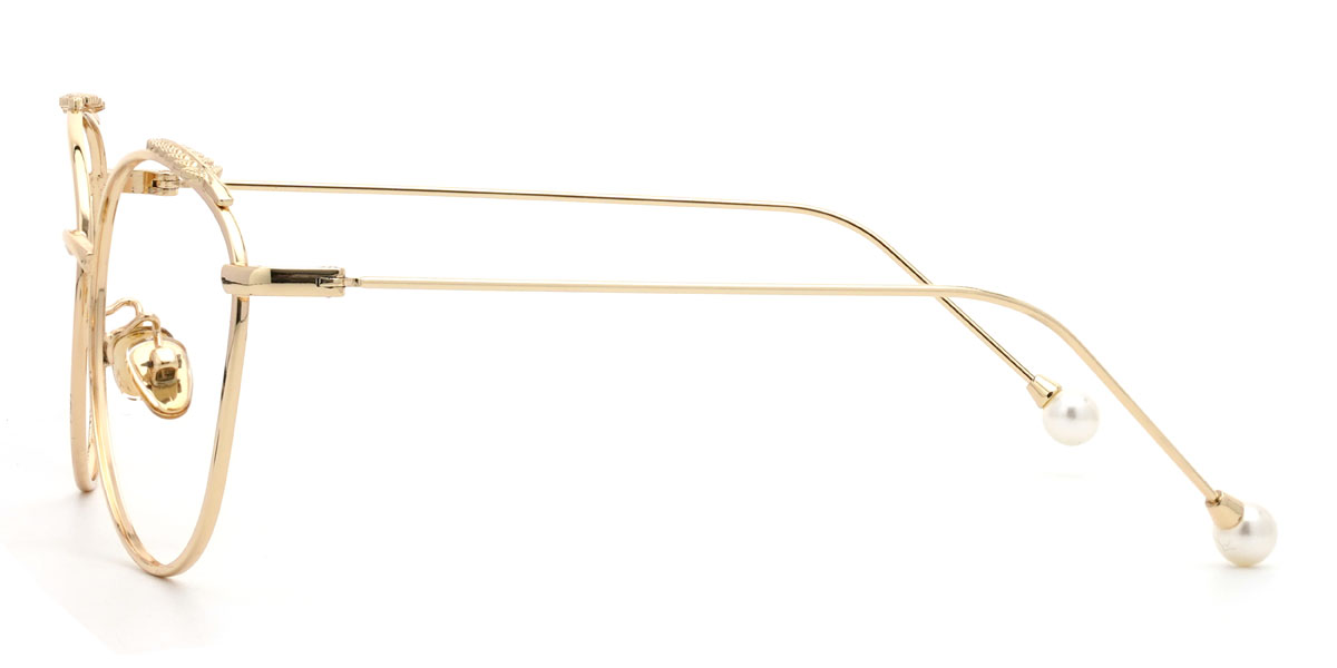 Gold Naeem Glasses - Round Glasses