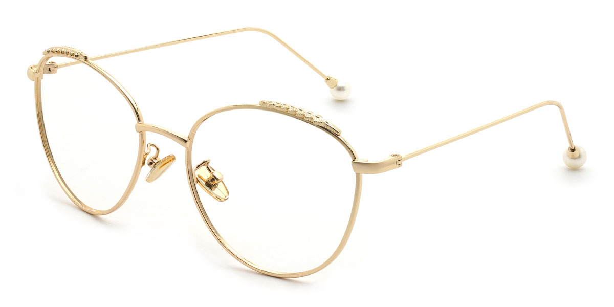 Gold Naeem Glasses - Round Glasses