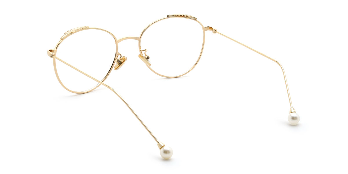 Gold Naeem Glasses - Round Glasses