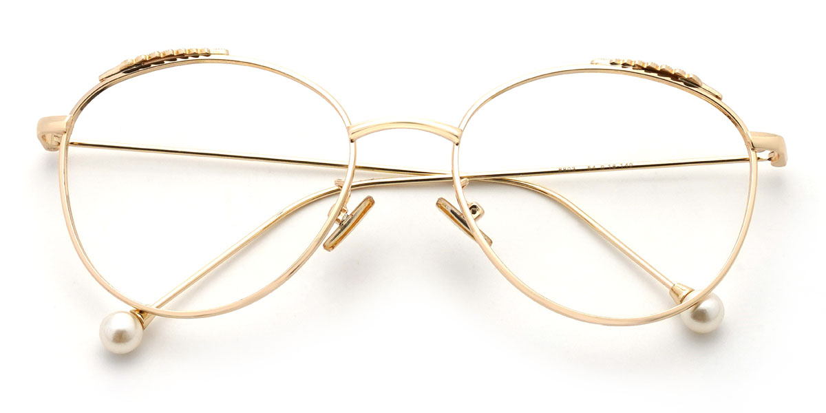Gold Naeem Glasses - Round Glasses