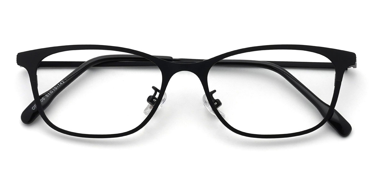 Black Jordi Glasses - Rectangle Glasses