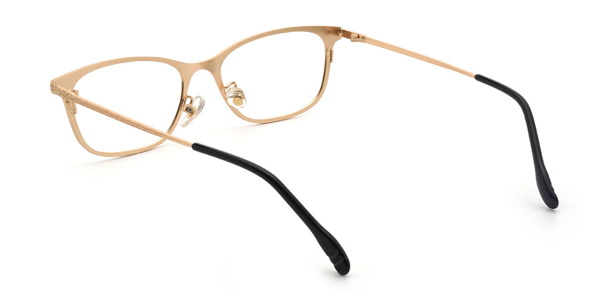 Gold Jordi Glasses - Rectangle Glasses