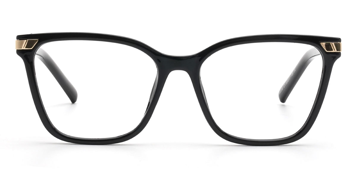 Black Gisselle - Rectangle Glasses
