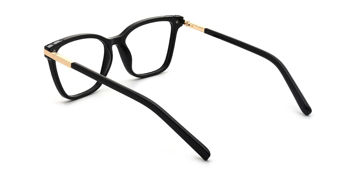 Black Gisselle Glasses - Rectangle Glasses
