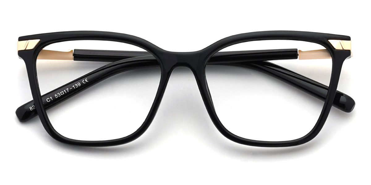 Black Gisselle Glasses - Rectangle Glasses