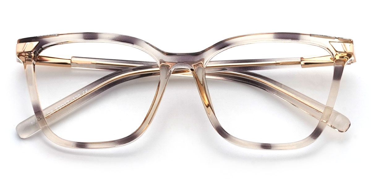 Champagne Glazed Gisselle Glasses - Rectangle Glasses
