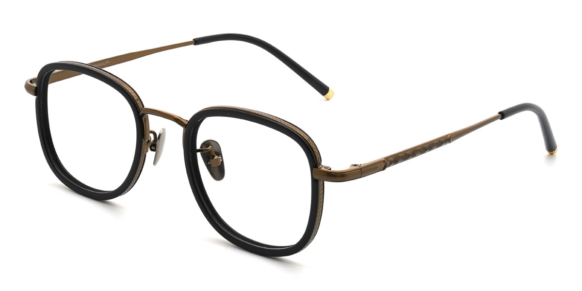 Black Pietro Glasses - Oval Glasses