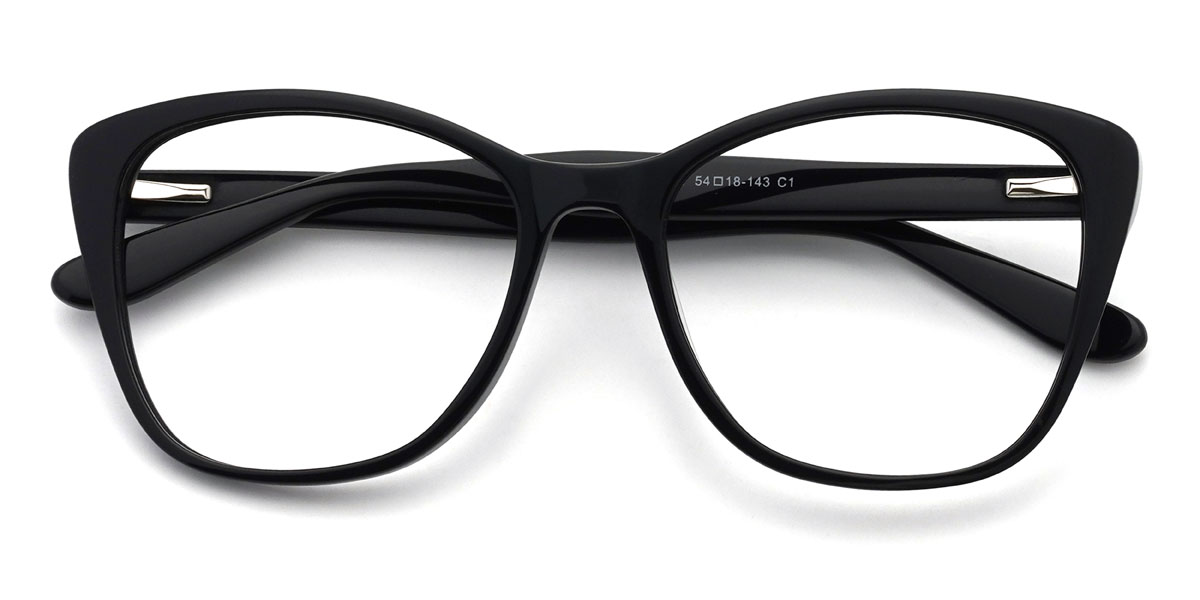 Black Shahad Glasses - Cat Eye Glasses