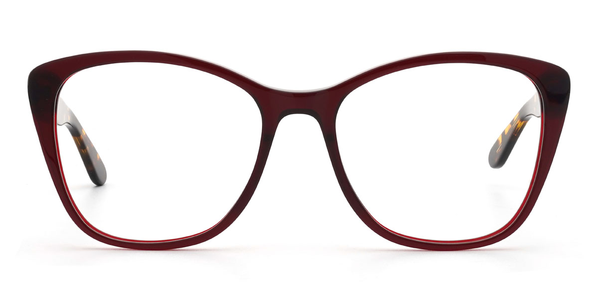Wine Shahad Glasses - Cat Eye Glasses